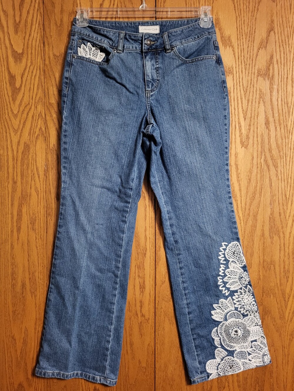 Coldwater Creek Embroidered Denim Jean Size P6